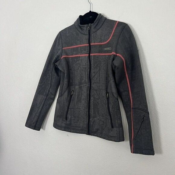 Under Armour Womens Gray & Pink Fleece Lined Jacket Full Zip Long Sleeve Sporty - Picture 10 of 12